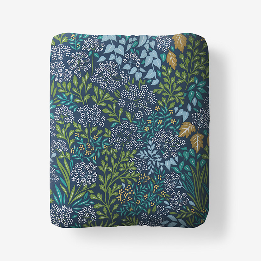 Achillea Patch Classic Cool Cotton Percale Fitted Bed Sheet