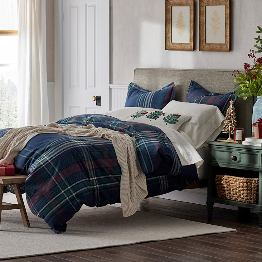 Classic Plaid Ultra-Cozy Cotton Flannel Bed Sheet Set - Winter Plaid, Twin,Winter Plaid