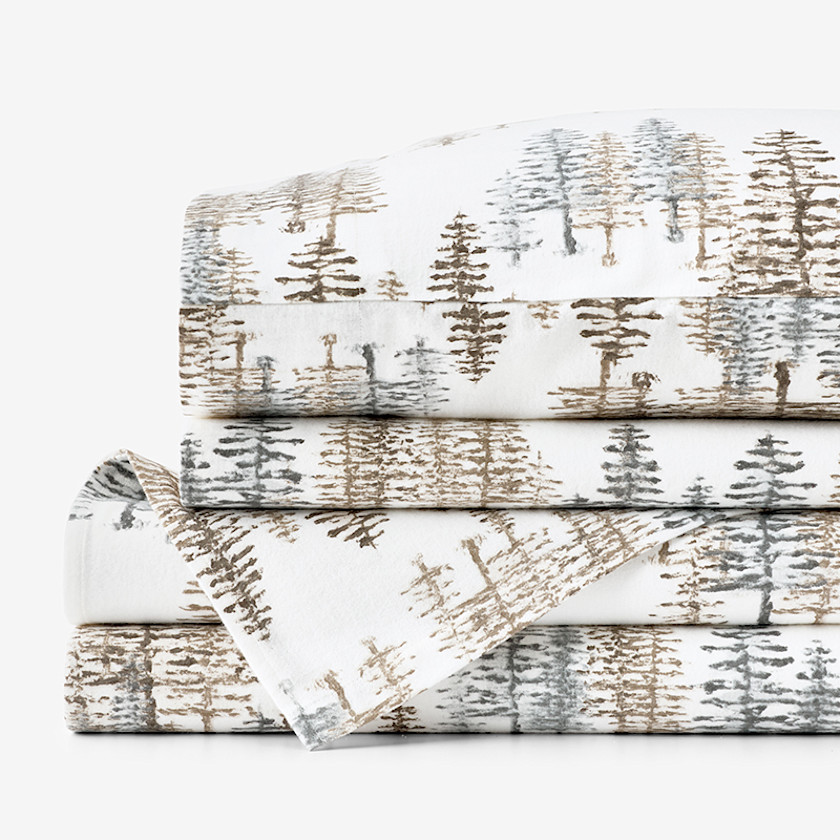 Holiday Print Classic Ultra-Cozy Cotton Flannel Bed Sheet Set
