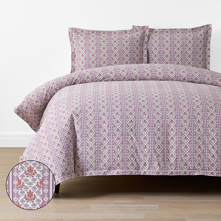 Seraphina Garment Washed Cotton Percale Duvet Cover Set