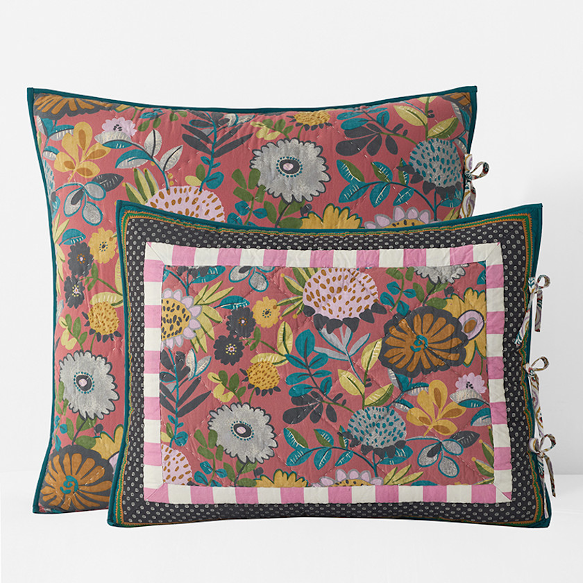 Vintage Wildflower Reversible Quilted Sham