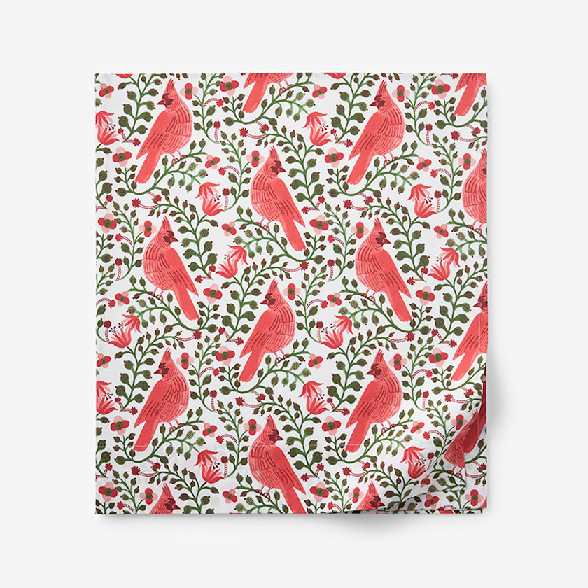 Cardinals Classic Cool Cotton Percale Flat Bed Sheet