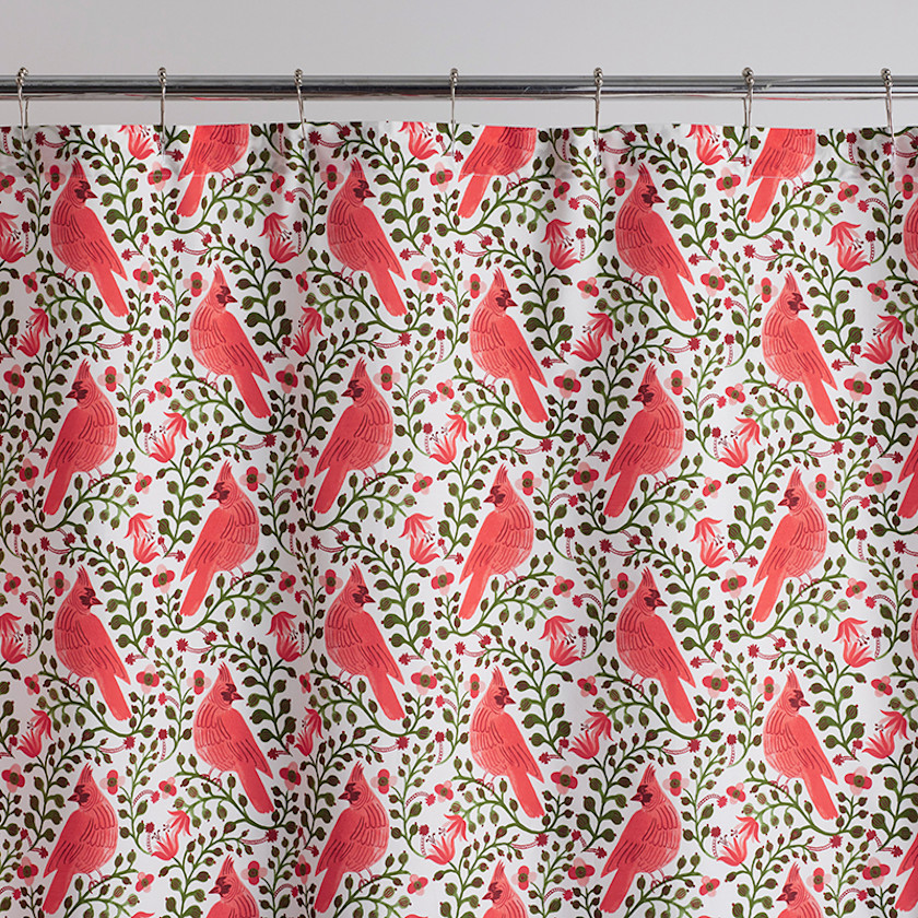 Cardinals Classic Cool Cotton Percale Shower Curtain