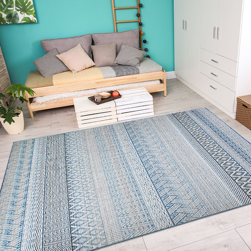 Gables Flatwoven Indoor/Outdoor  Rug - Surf, 2' x 3'