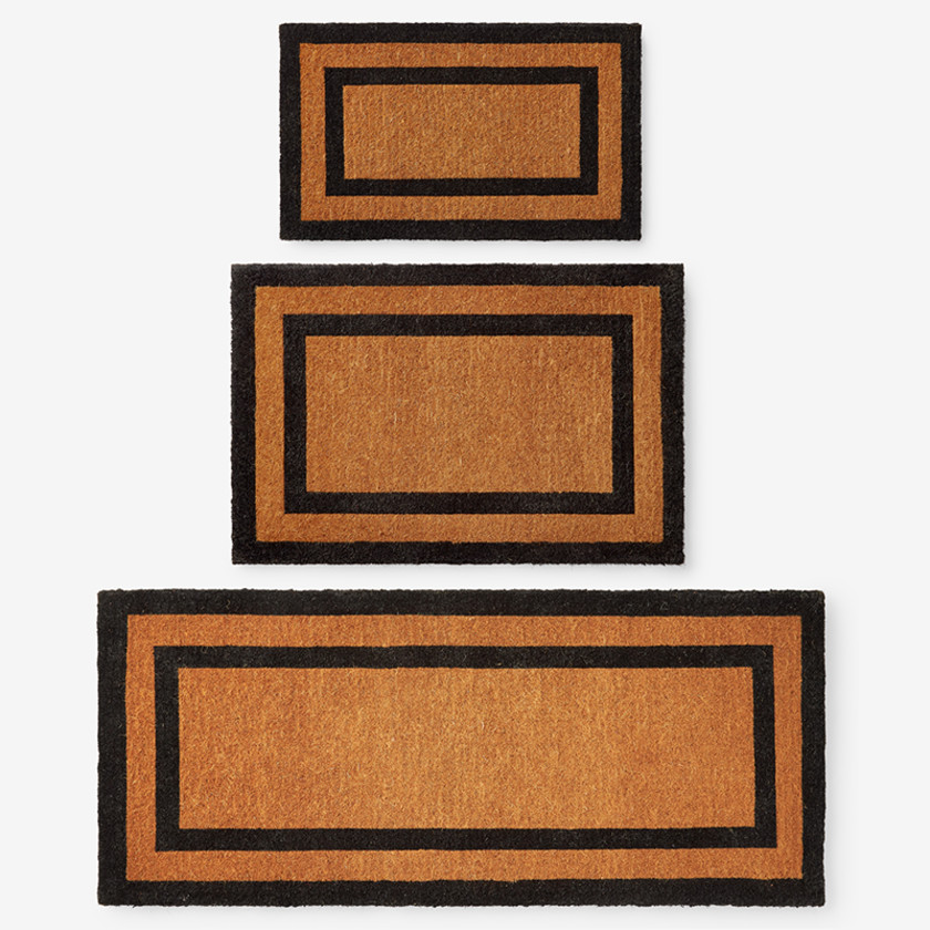 Border Coir Doormat - Black, 18 in. x 30 in.,Black
