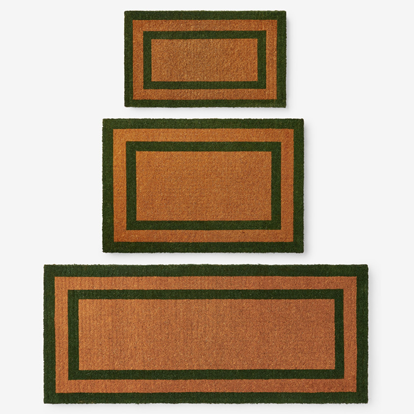 Border Coir Doormat - Green, 18 in. x 30 in.,Green