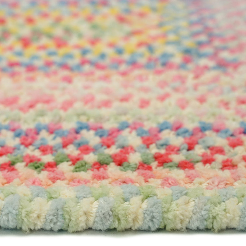 Garden Stripe Reversible Braided Cotton Rug - Multi, 2' x 3',Multi