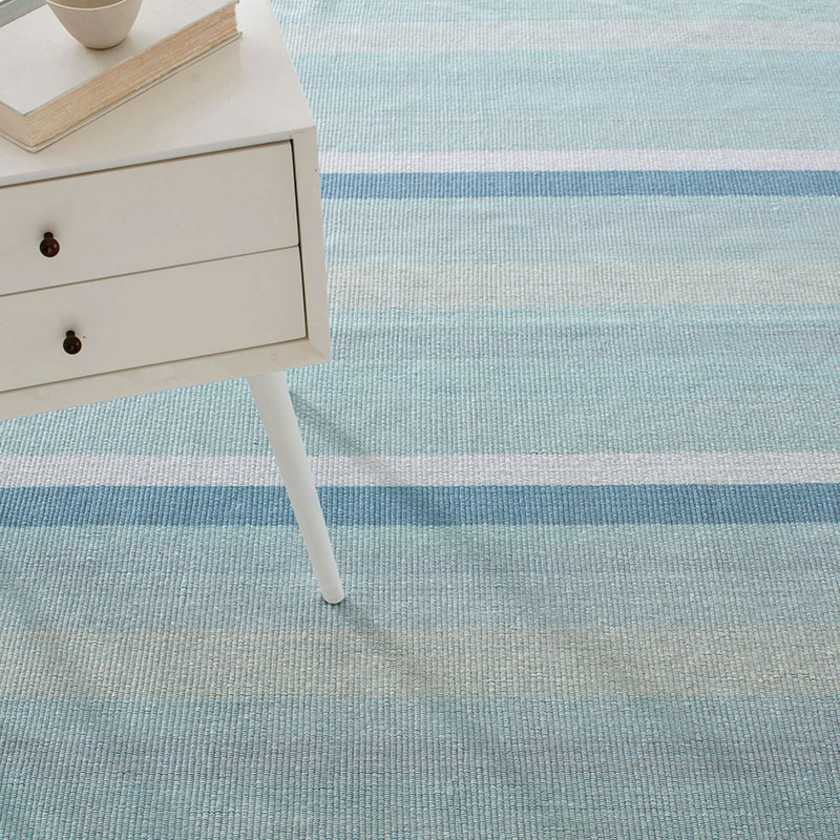 Shore Stripe Handwoven Reversible Cotton Rug - Multi, 2' x 3'