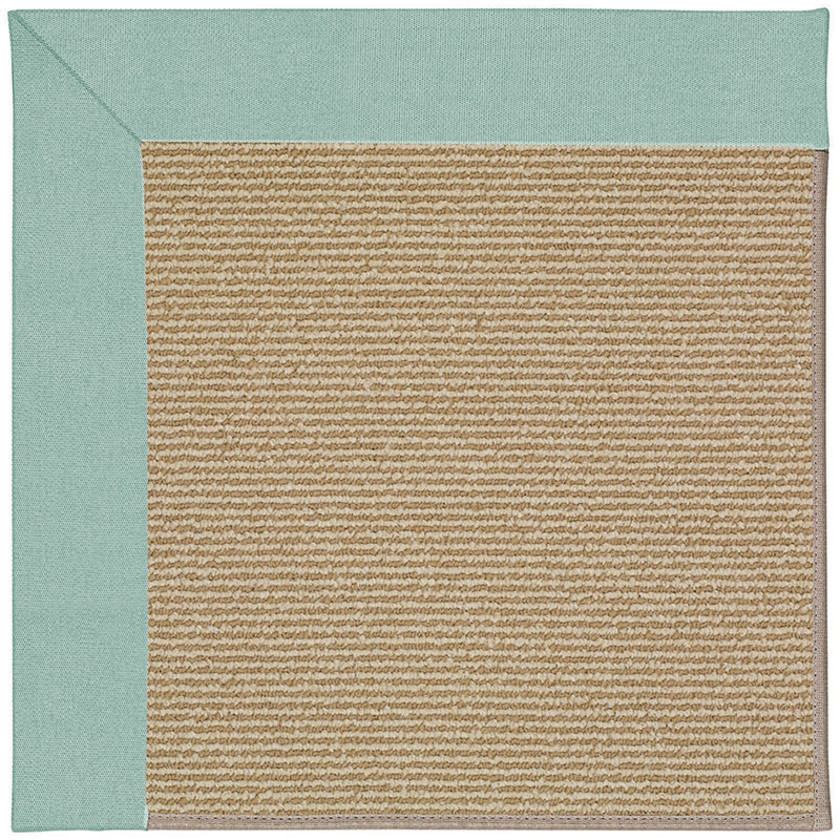 Sunbrella Narrow Stripe Bordered Indoor/Outdoor Rug -  Spa, 2' x 3',Spa