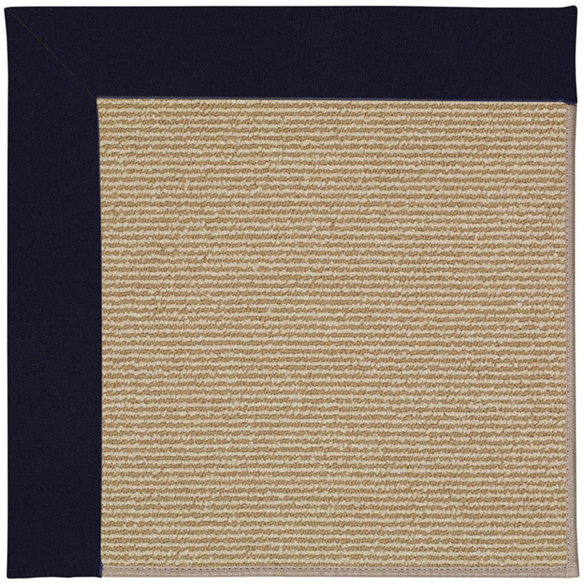 Sisal Sunbrella Bordered Rug - Navy, 2' x 3'