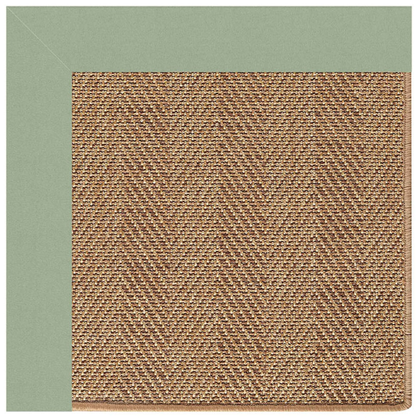 Sunbrella Herringbone Bordered Indoor/Outdoor Rug -  Spa, 2' x 3',Spa