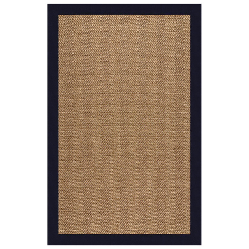 Sunbrella Herringbone Bordered Indoor/Outdoor Rug