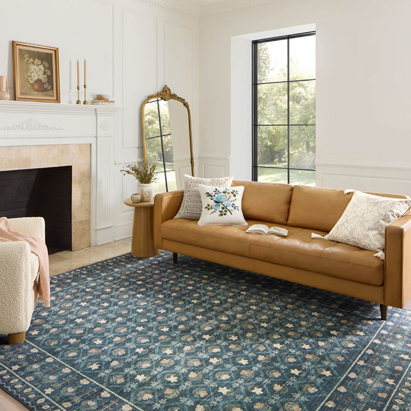 Eden Performance Rug - Lattice Indigo, 2' 3" x 3' 9",Lattice Indigo