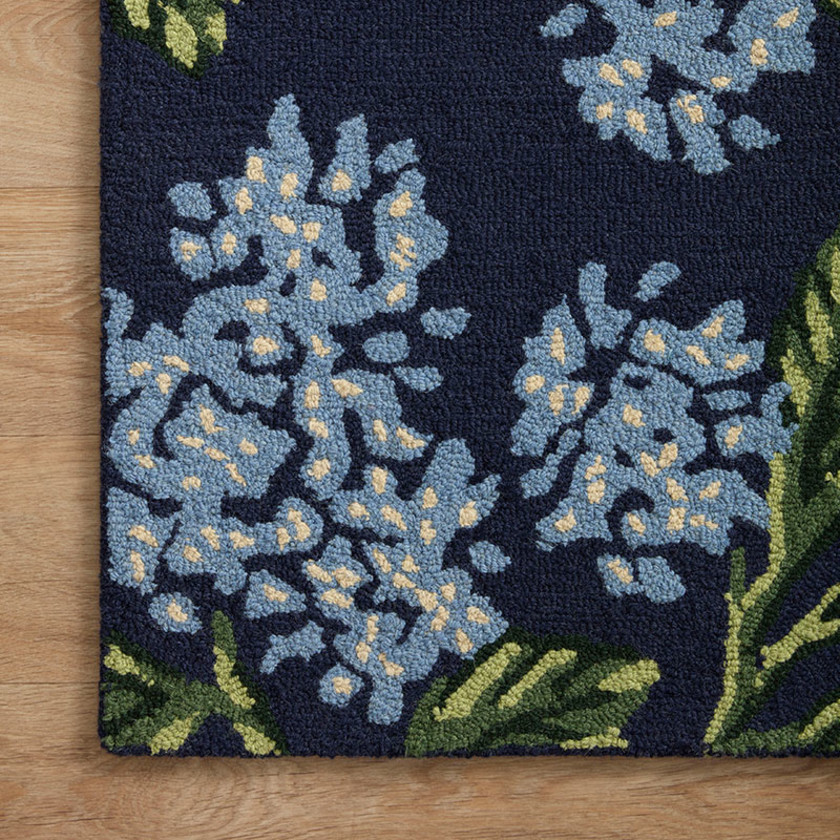 Joie Wool Rug - Hydrangea Navy, 2' 3" x 3' 9"