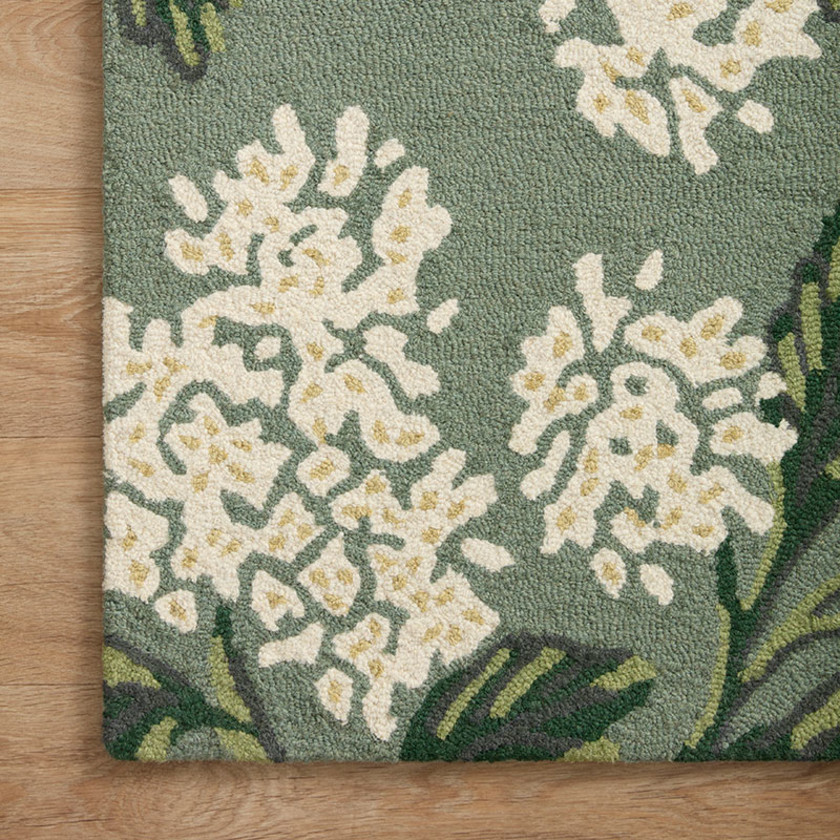 Joie Wool Rug - Hydrangea Sage, 2' 3" x 3' 9"