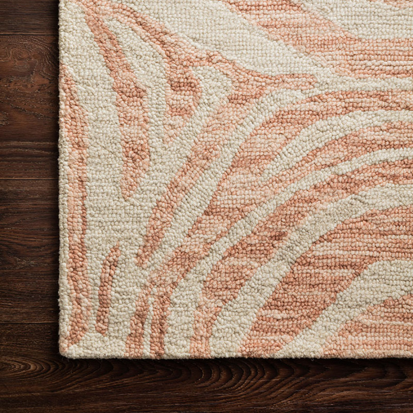 Masai Hooked Wool Rug - Blush, 3' 6" x 5' 6"