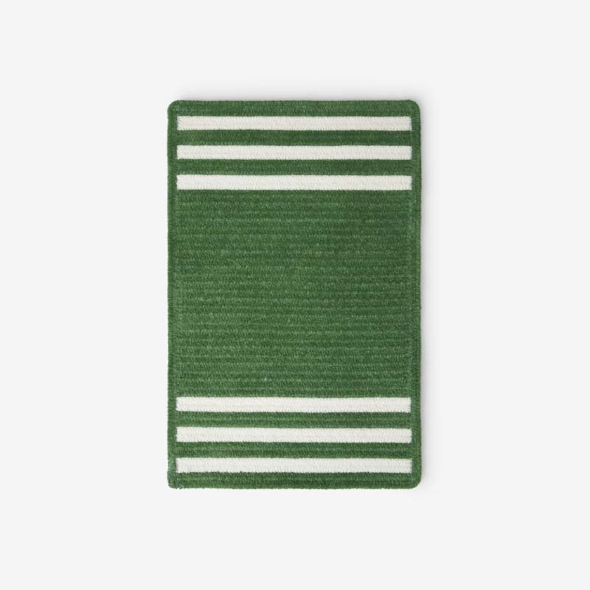 Chenille Border Stripe Handwoven Reversible Rug