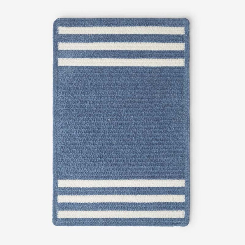 Chenille Border Stripe Handwoven Reversible Rug
