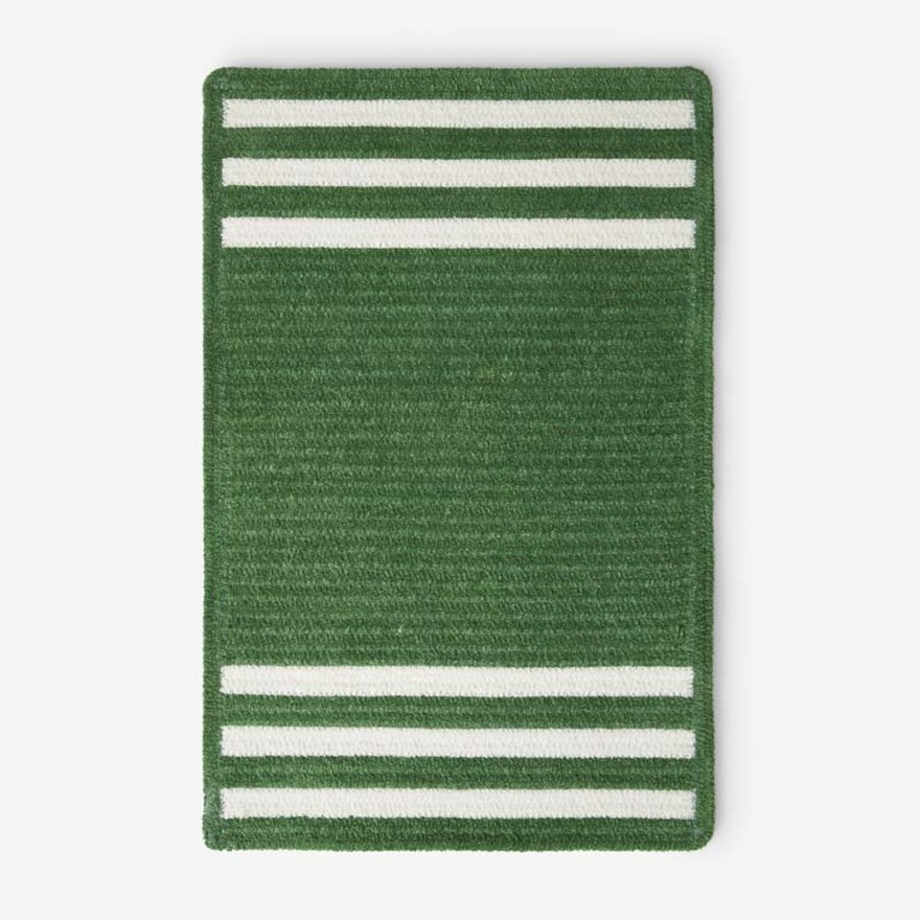 Chenille Border Stripe Handwoven Reversible Rug