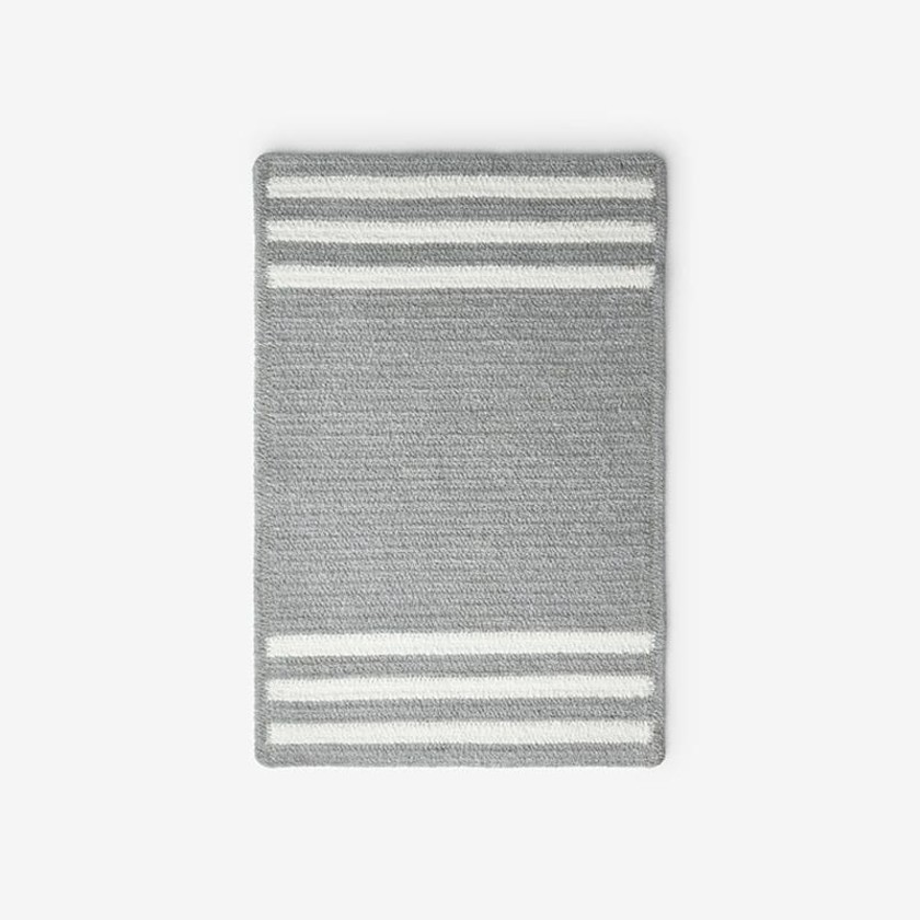 Chenille Border Stripe Handwoven Reversible Rug