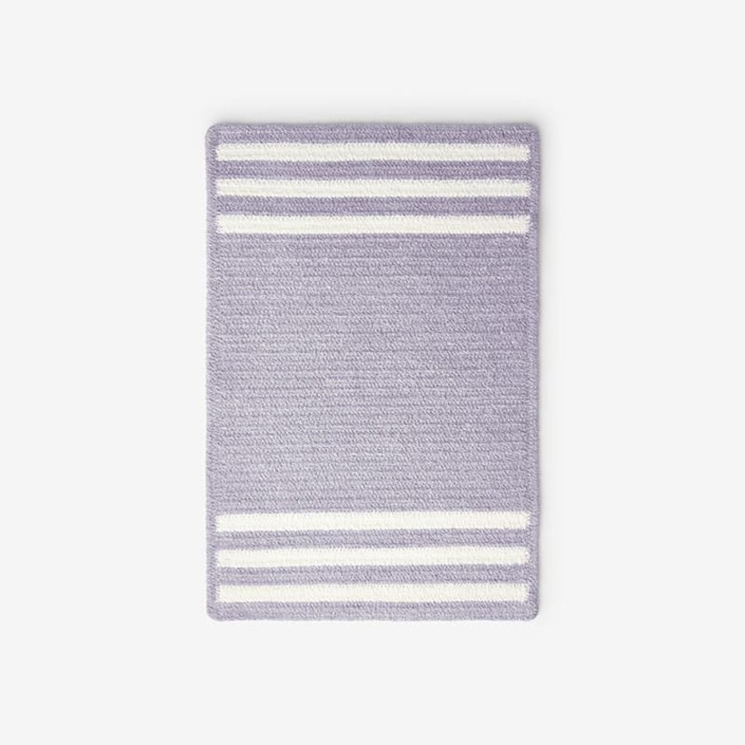 Chenille Border Stripe Handwoven Reversible Rug
