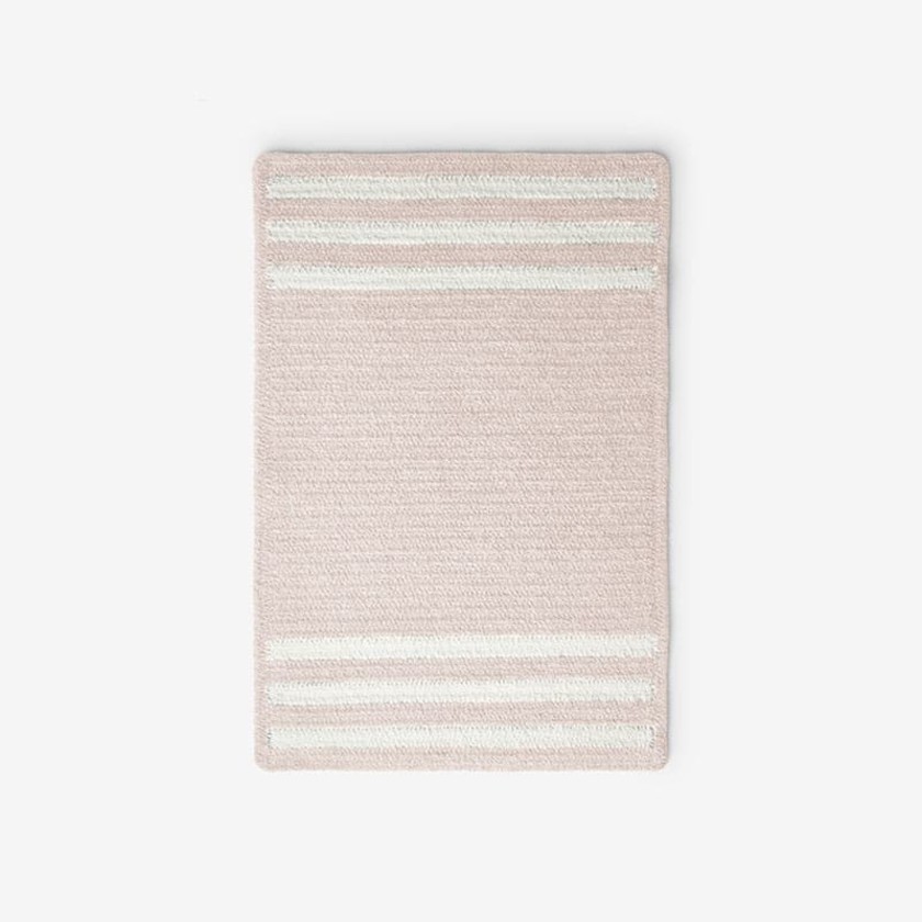 Chenille Border Stripe Handwoven Reversible Rug