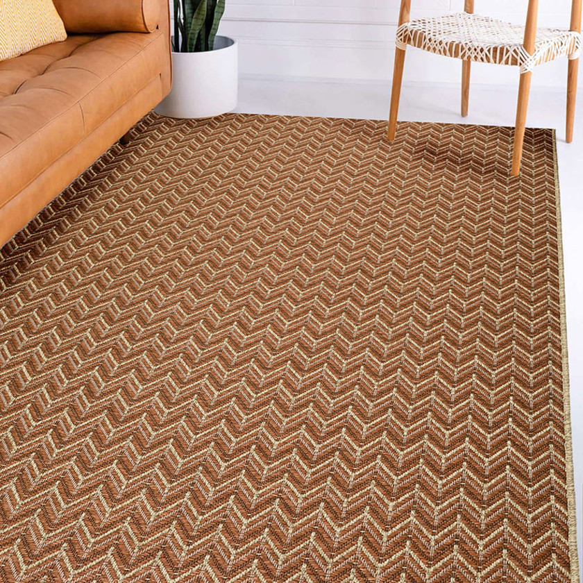 Chevron Flatwoven Indoor/Outdoor Rug - Paprika, 3' x 5'