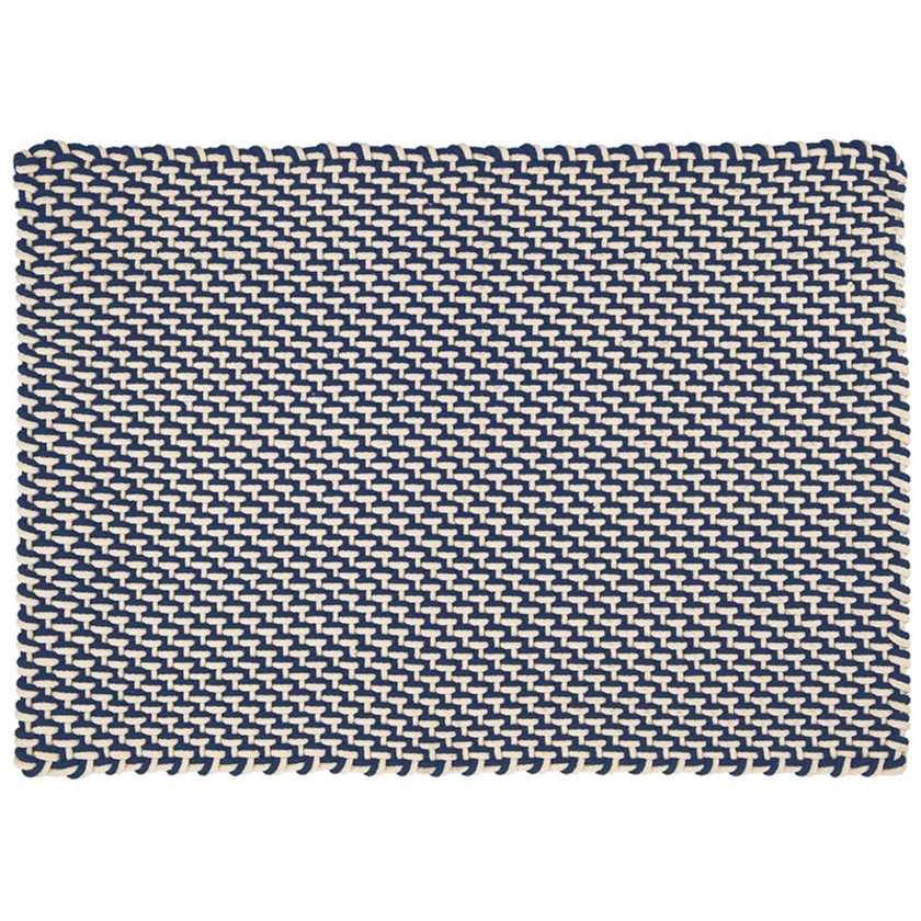 Two-Tone Handwoven Rope Doormat