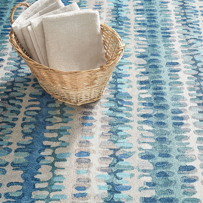 Paint Chip Washable Rug - Blue, 2' x 3'