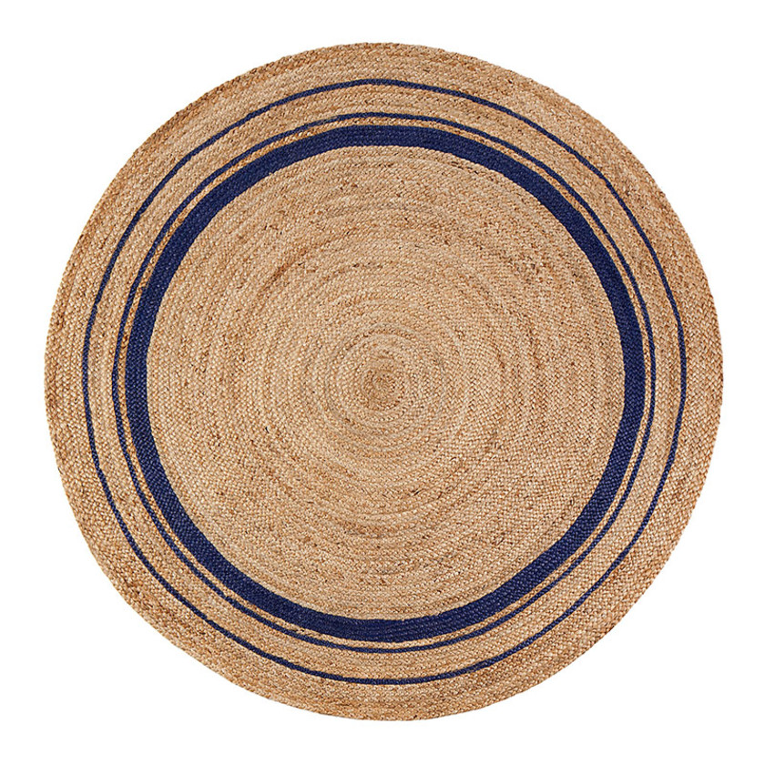 Round Handwoven Braided Jute Rug
