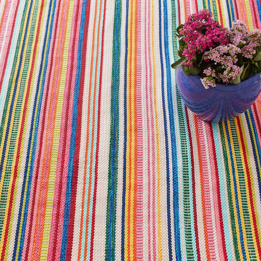 Bright Stripe Handwoven Indoor/Outdoor Rug - Multi, 2' x 3',Multi