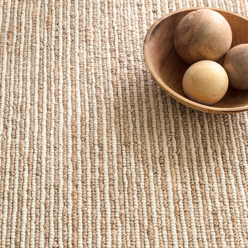 Twiggy Natural Handwoven Jute/Wool Rug - Natural, 2' x 3',Natural