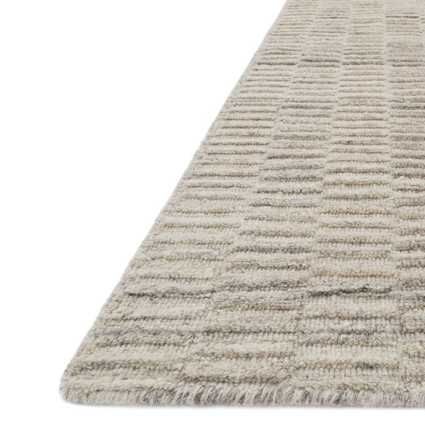 Basket Textured Hand Loomed Wool Rug - Oatmeal, 3' 6" x 5' 6"