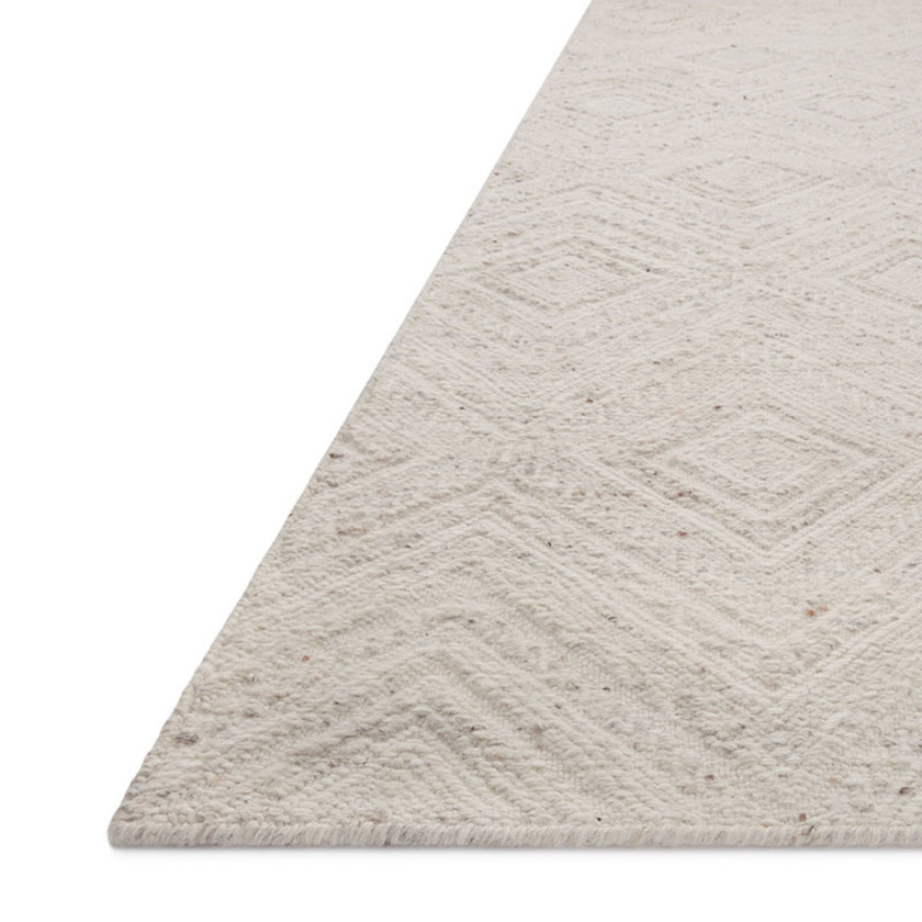 Layered Geo Handwoven Wool Rug - Ivory, 2' 3" x 3' 9"