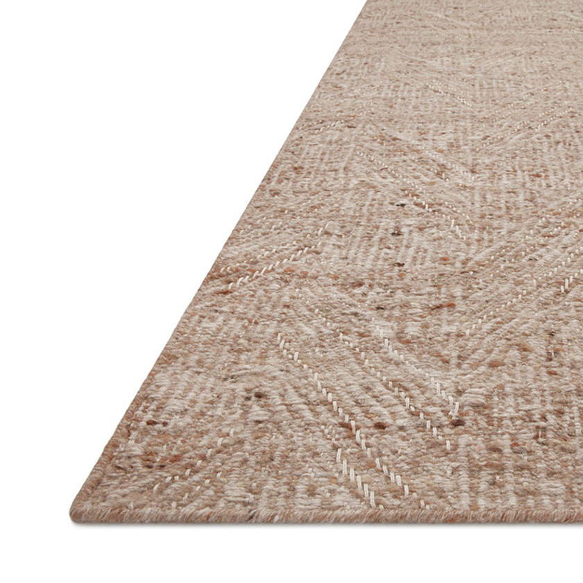 Layered Geo Handwoven Wool Rug - Oatmeal, 2' 3" x 3' 9"