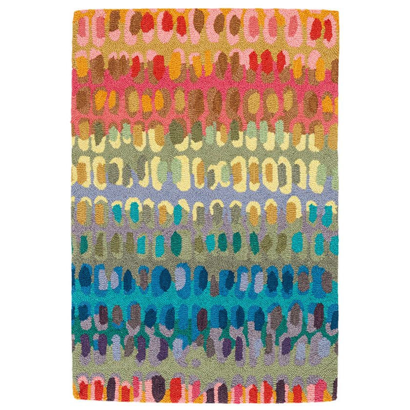 Paint Chip Hand Hooked Wool Rug