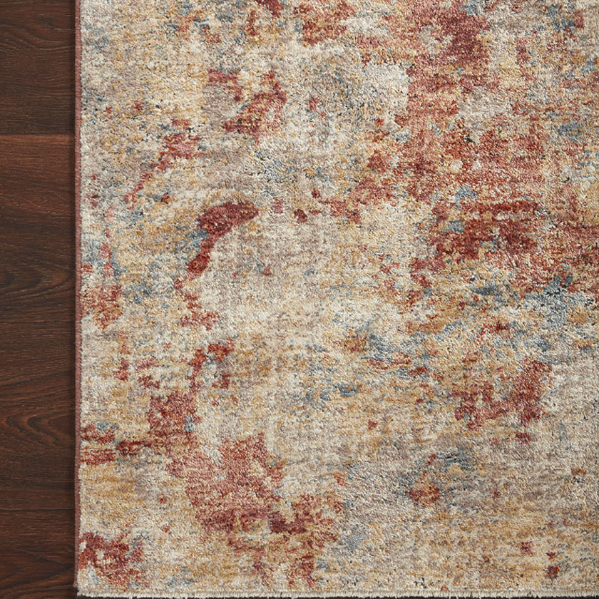 Abstract Watercolor Performance Rug - Brick, 2' x 3',Brick
