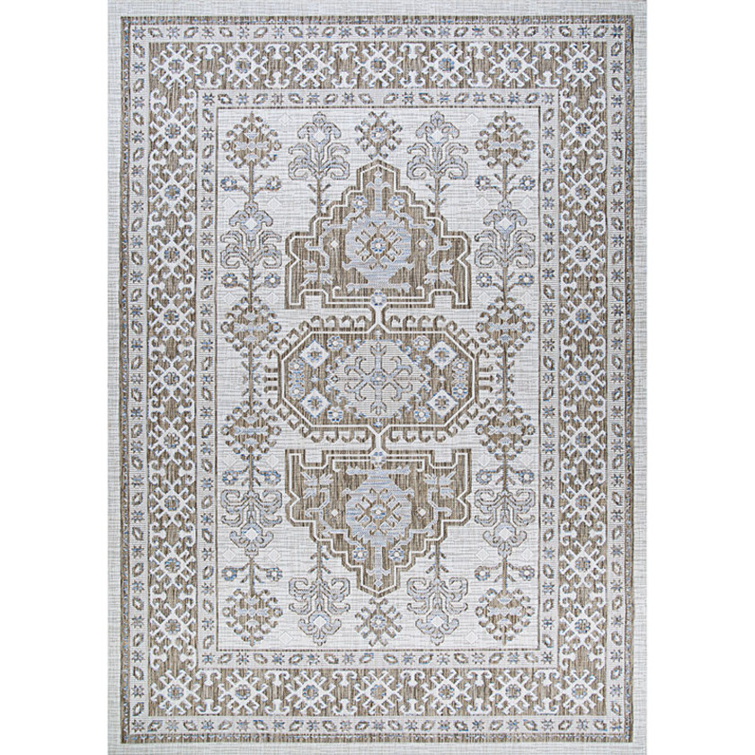 Medallion Flat Woven Outdoor Rug