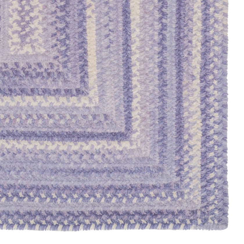 Bambini Braided Chenille Rug - Periwinkle, 4x6OVAL,Periwinkle