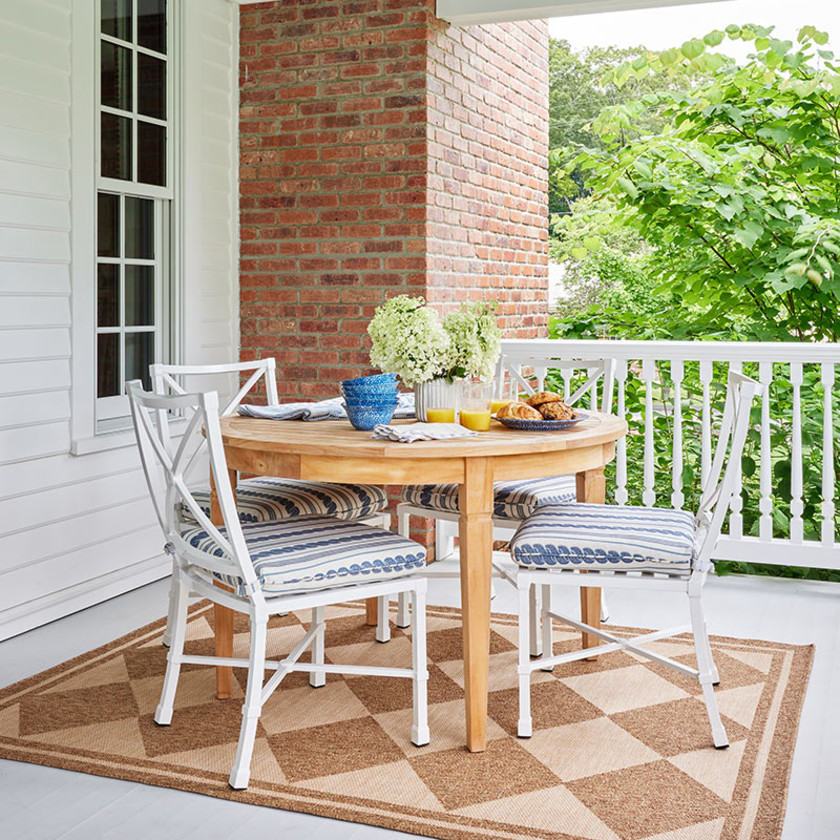 Diamond Checkered Outdoor Rug -  Natural, 2' x 3',Natural