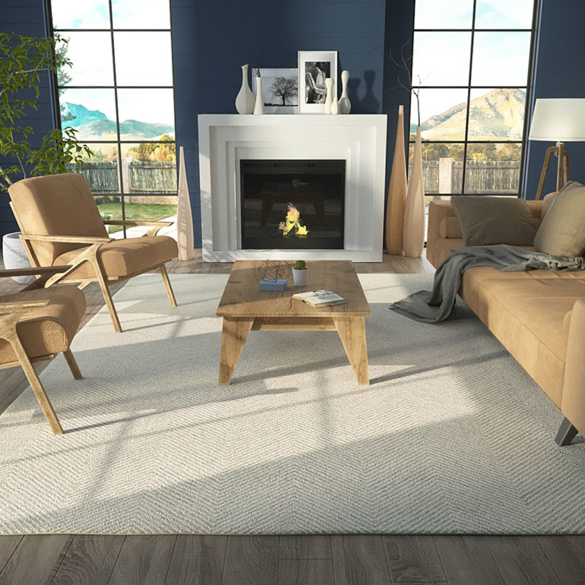 Herringbone Hand Tufted Wool Rug - Taupe, 2' x 3',Taupe