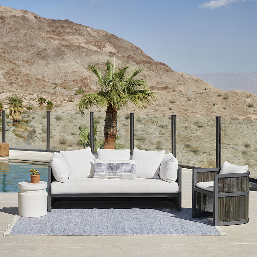 Handwoven Textured Performance Rug,Silver