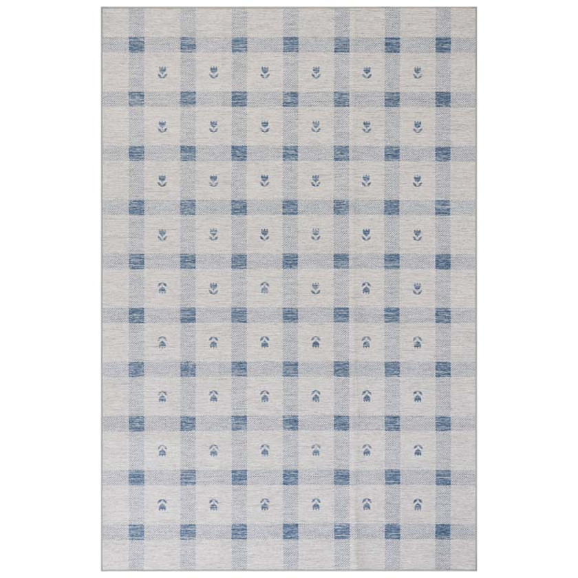 Modern Plaid Washable Rug