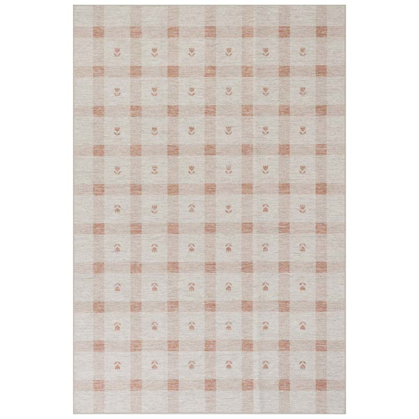Modern Plaid Washable Rug