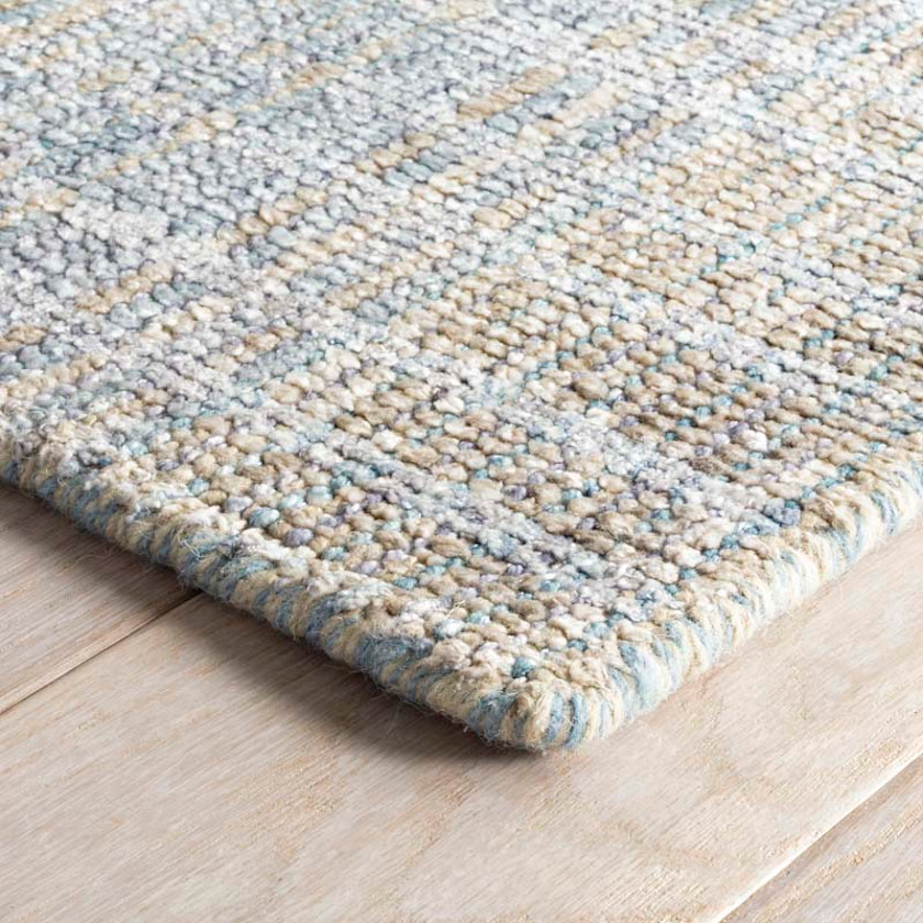 Geneva Handwoven Cotton Rayon Rug,Blue