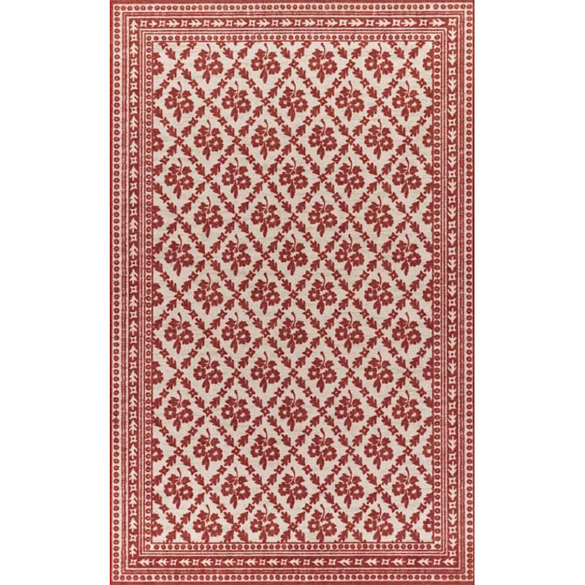 Cottage Floral Wool Blend Rug