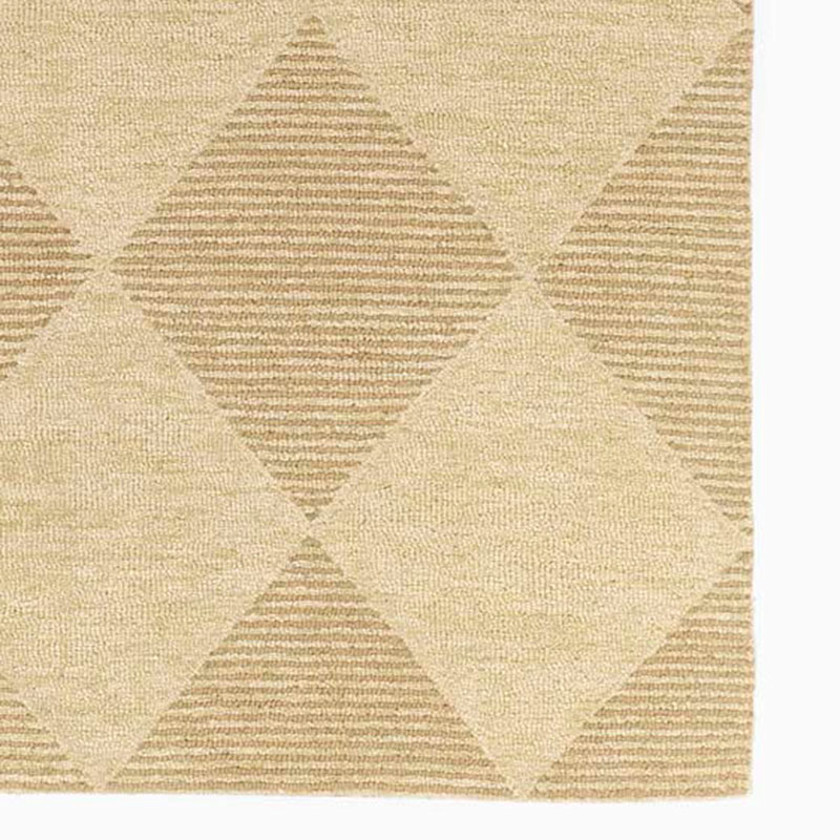 Diamond Hand Tufted Wool Rug,Beige