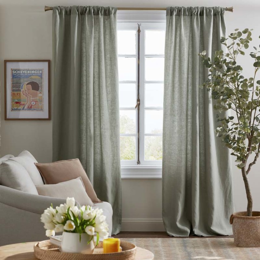 Linen Blackout Window Curtain