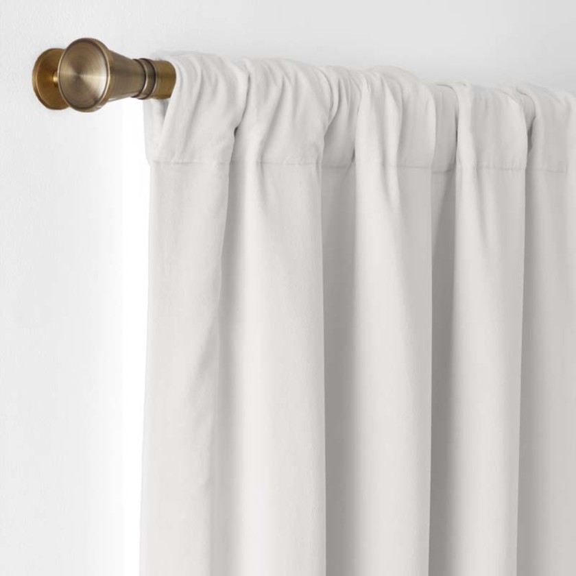 Velvet Blackout Window Curtain - Cream, 63 in.,Cream