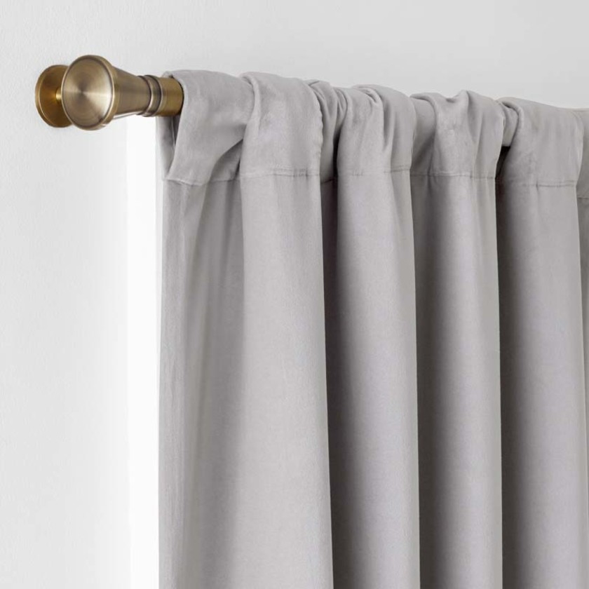 Velvet Blackout Window Curtain - Gray, 63 in.,Gray